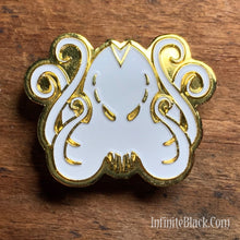 Cthulhu Pin - Gold and White Enamel