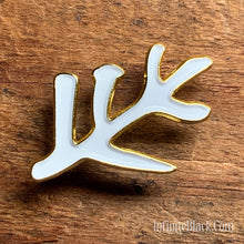 Elder Sign Pin - Gold and White Enamel