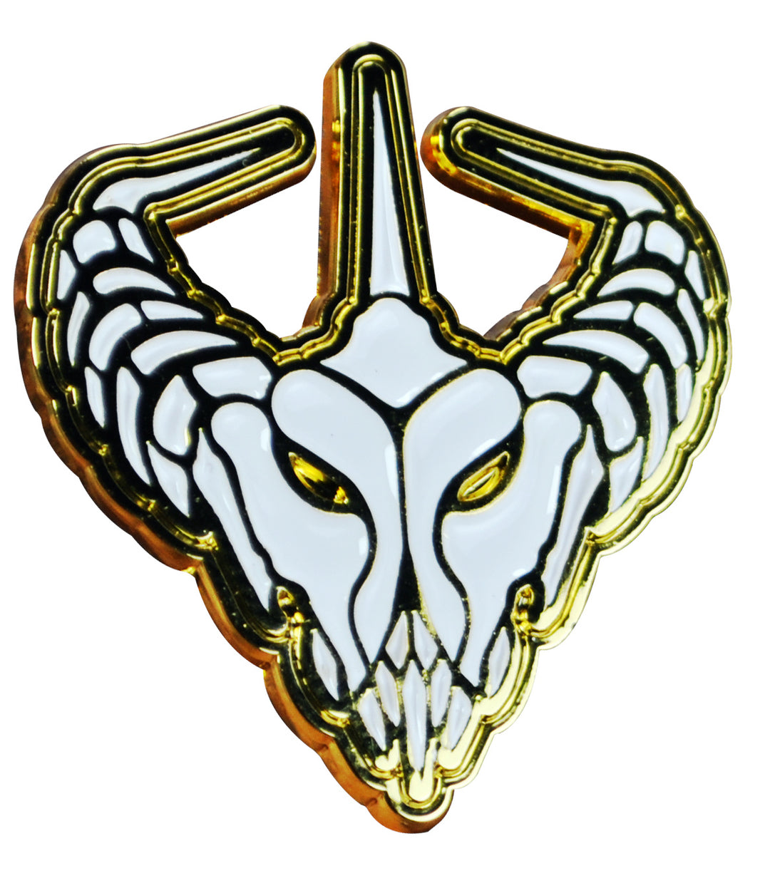 Crown of the Night Mother Pin - Gold and White Enamel