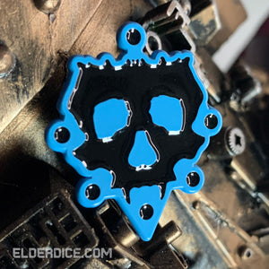 The Grimm Symbol Pin - Cyan with Black Enamel