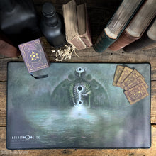 White Night, Black Stars, Dim Carcosa premium stitched-edge playmat