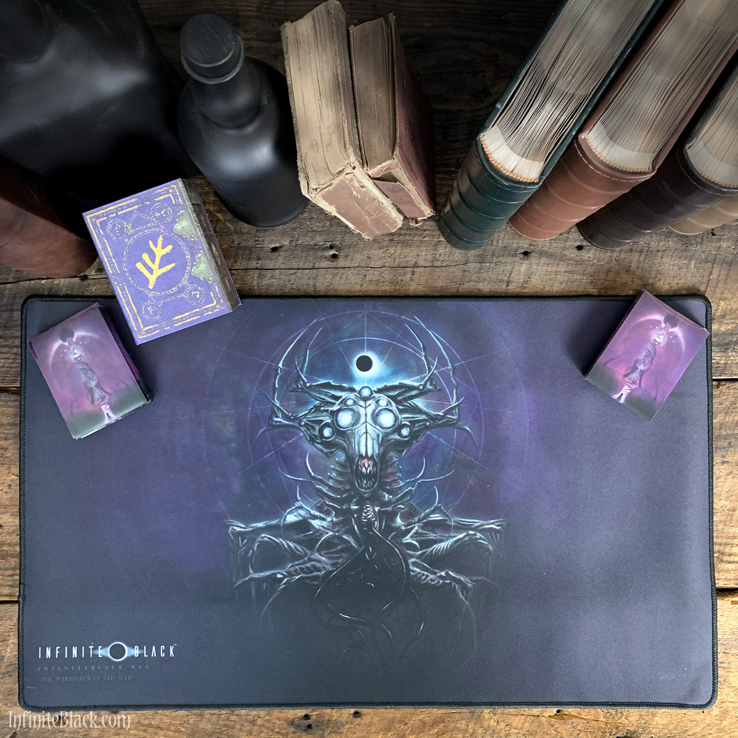 Whisperer in the Web premium stitched-edge playmat