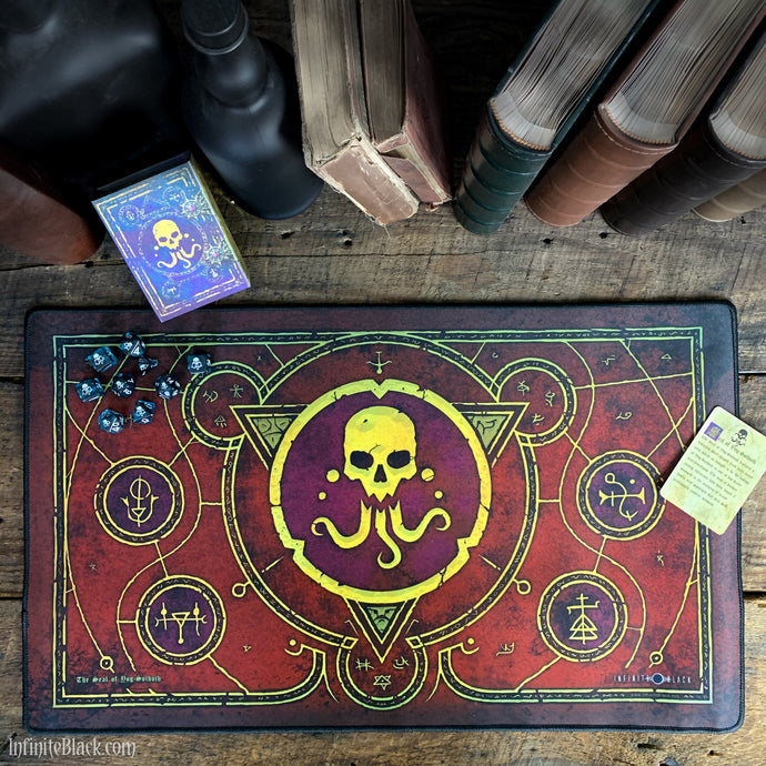 The Seal of Yog-Sothoth premium stitched-edge playmat