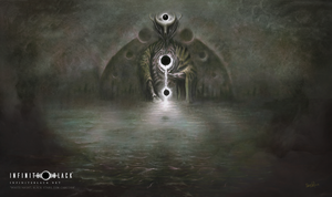 "White Night, Black Stars, Dim Carcosa" Premium Playmat