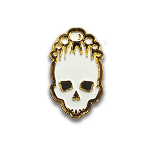 Gold and white Necronomicon collectible pin