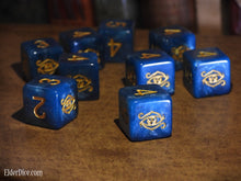 blue Eye of Chaos d6 Elder Dice set