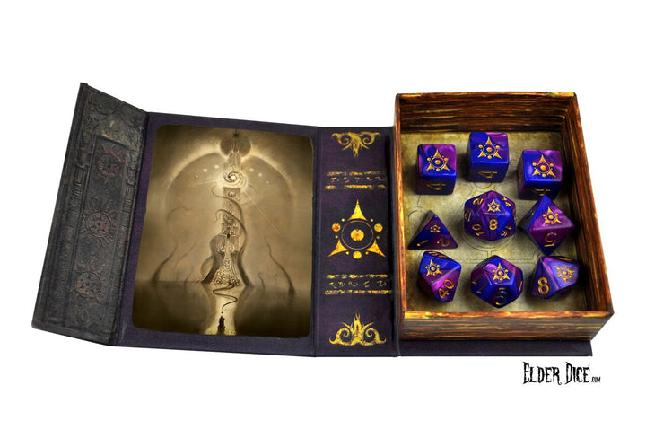 Sigil of the Dreamlands Dice - Eldritch Nebula Polyhedral Set