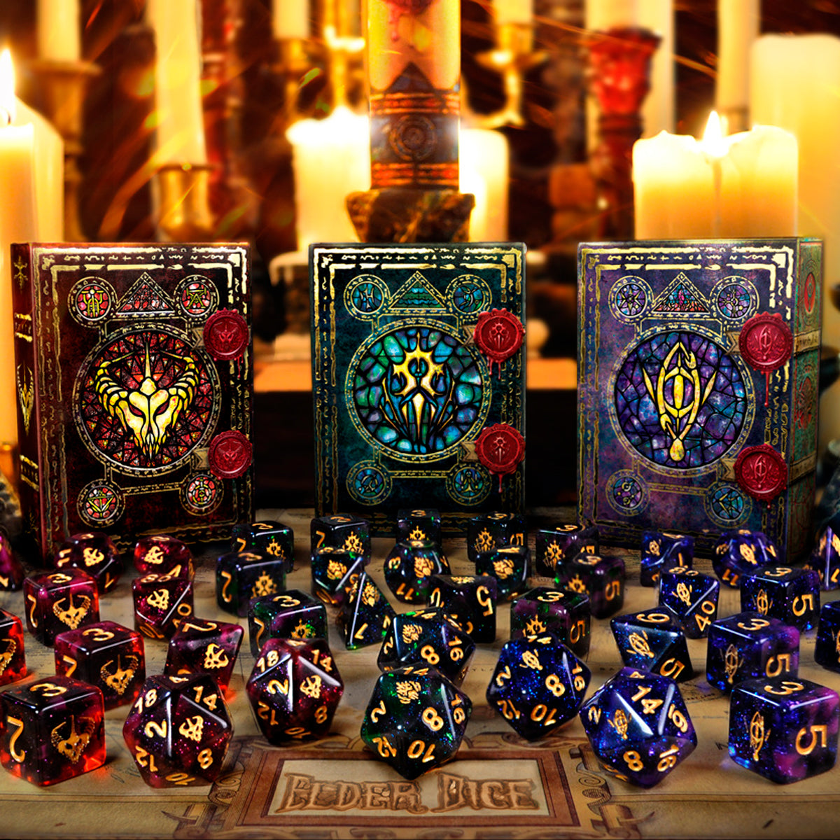 Mythic Elder Dice Glass and Wax Edition - Bundle – Infinite Black