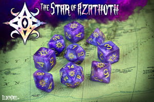 Star of Azathoth dice close up