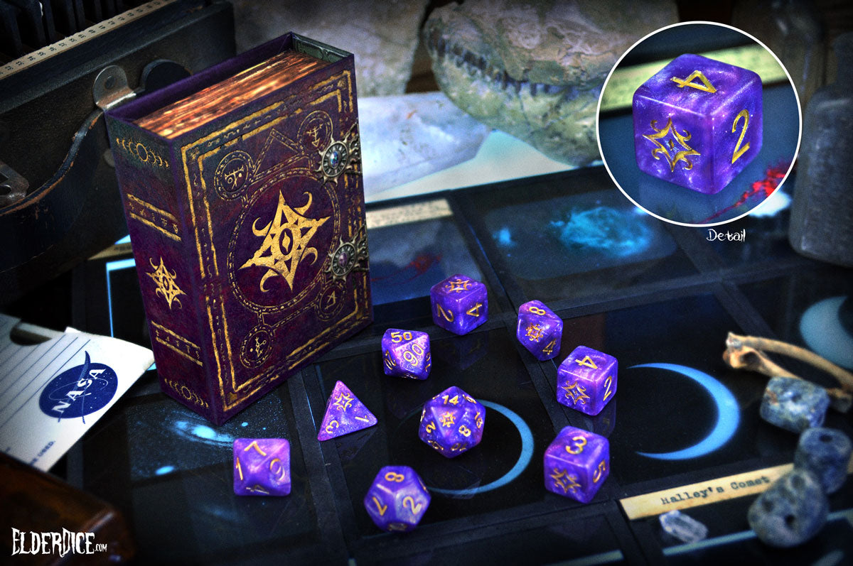 Star of Azathoth Dice - Nebula Polyhedral Set – Infinite Black