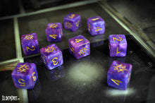 Nebula purple Azathoth d6 dice