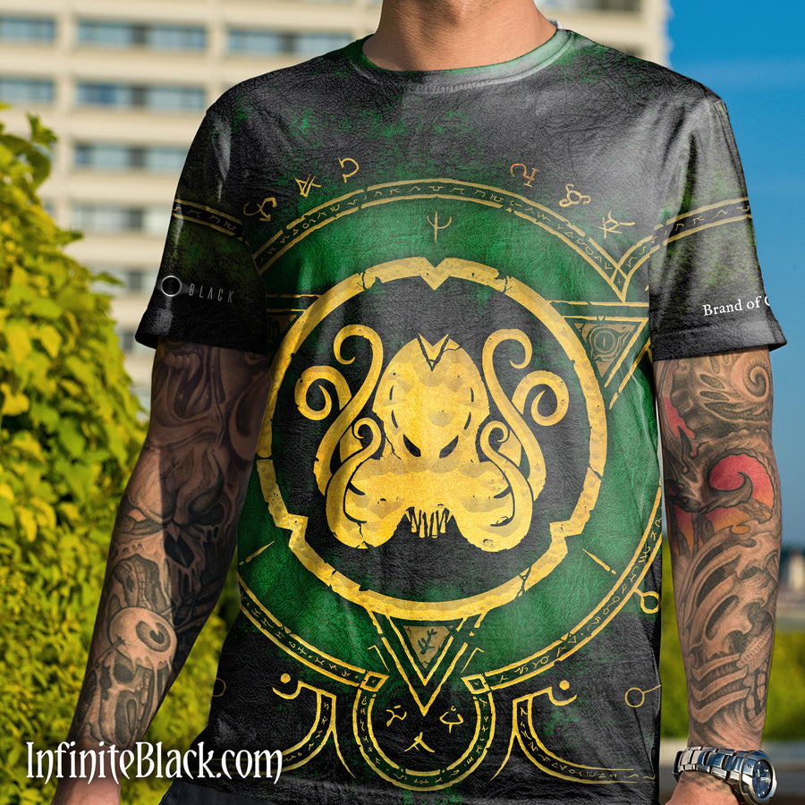 Brand of Cthulhu jersey-style T-shirt