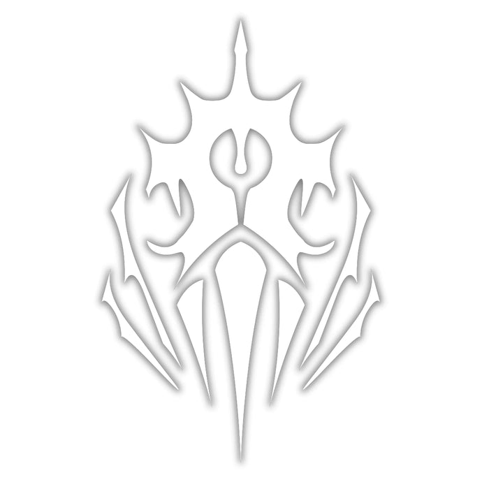 Crest of Dagon Sticker - Vinyl Decal White