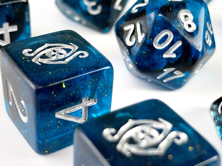 close up of interstellar eye of chaos elder dice