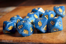 Eye of Chaos blue dice d10 set