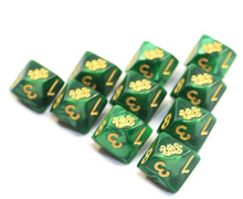 Green Cthulhu D10 Dice set