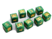 Green Cthulhu d6 Elder Dice set