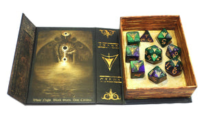 The Purple and Green Mask Edition Yellow sign Polyhedral Dice