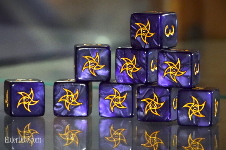 Astral Elder Sign Dice - Mystic Purple d6 Set