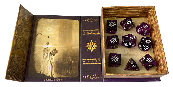 Interstellar edition Star of Azathoth Elder Dice in spellbook grimoire