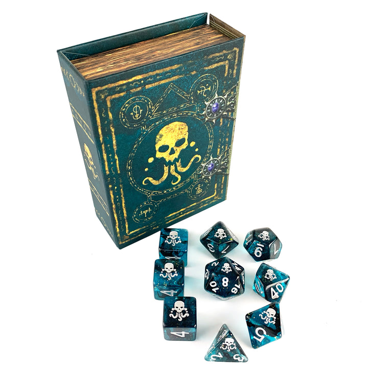 Interstellar Seal of Yog-Sothoth Elder Dice with spellbook grimoire