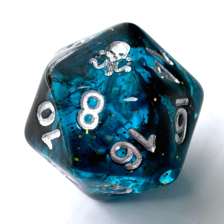 Close up of Interstellar Yog-Sothoth d20