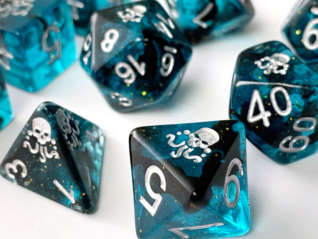 close up of Interstellar Yog-Sothoth Elder Dice