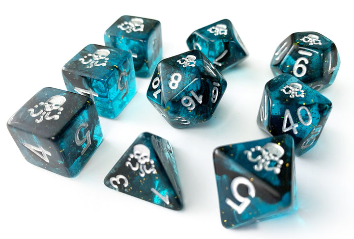 Close up of Interstellar Yog-Sothoth Elder Dice